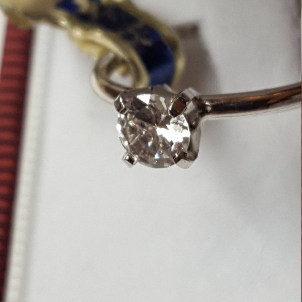 Promise Ring Men Made Diamond Uncas Sterling And 18k White Gold Electro Plate